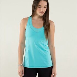 Lululemon Tone It Tank in the Angel Blue color.